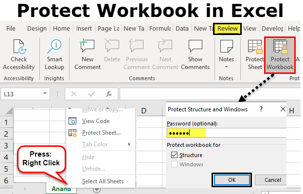 protect workbook in excel
